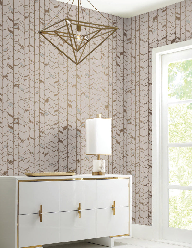 media image for Perfect Petals Wallpaper in Beige/Gold by Candice Olson for York Wallcoverings 259