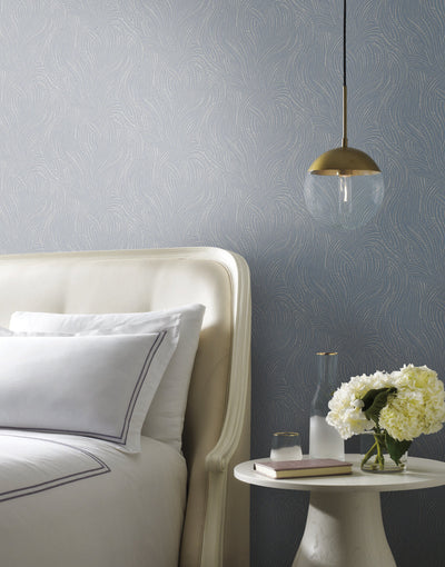 product image for Tempest Wallpaper in Blue by Candice Olson for York Wallcoverings 32