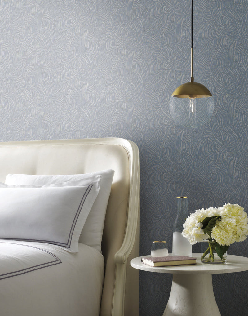 media image for Tempest Wallpaper in Blue by Candice Olson for York Wallcoverings 249