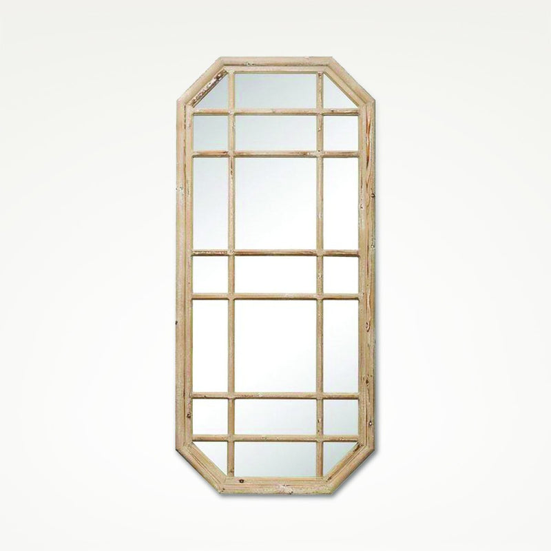 media image for octagon wood framed mirror 1 284