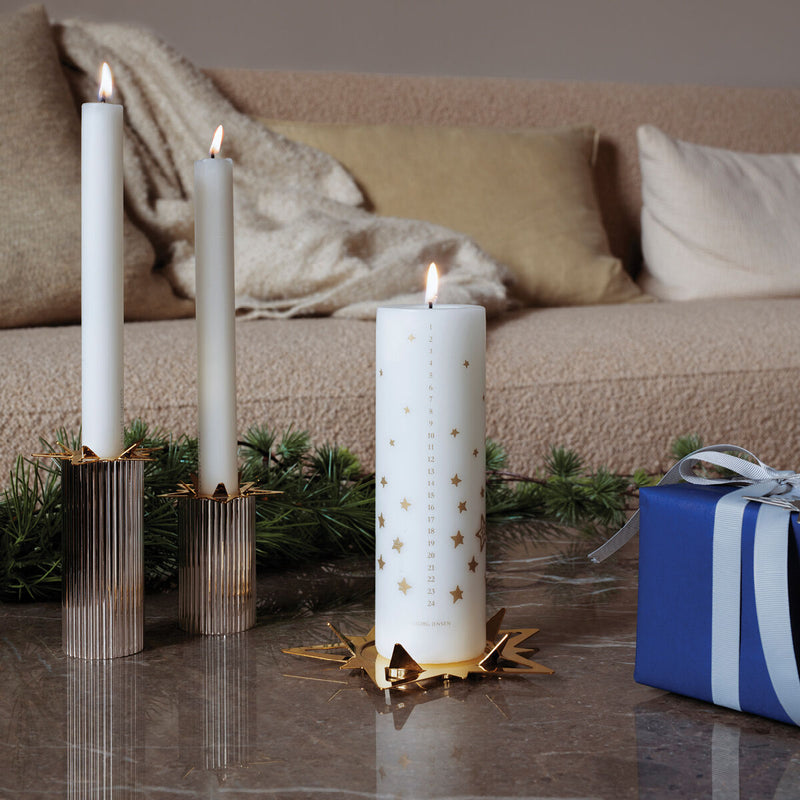 media image for classic christmas star pillar candleholder 4 278