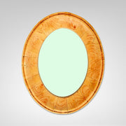 oval wood framed mirror 1