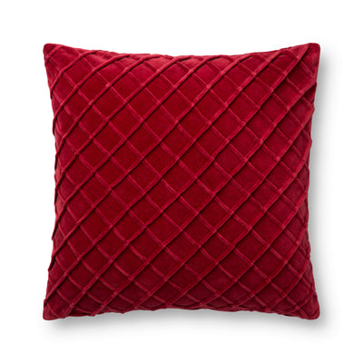 Red Velvet Pillow by Loloi for collection image 2