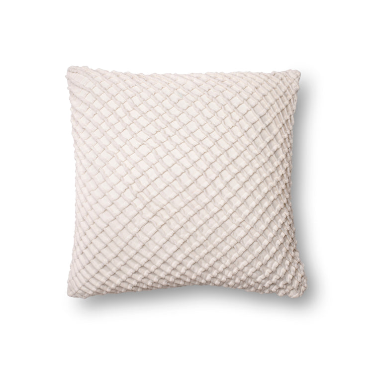 White Velvet Pillow by Loloi