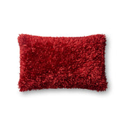 Red Ribbon Shag Pillow by Loloi