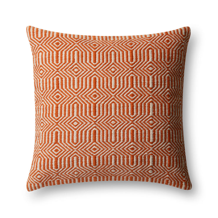 Orange & Ivory Indoor/Outdoor Pillow by Loloi