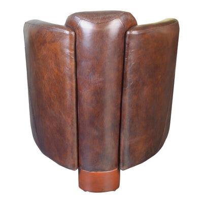 product image for Salzburg Club Chair Cappuccino Brown Leather 3 96