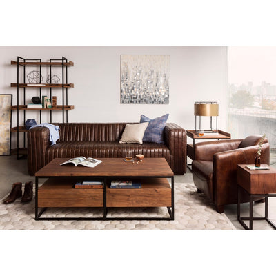 product image for Castle Sofa Cappuccino Brown Leather 1 38