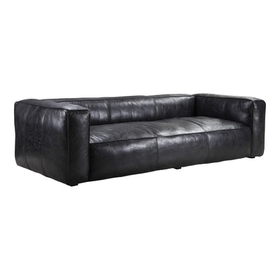 product image for Kirby Sofa Darkstar Black Leather 3 78