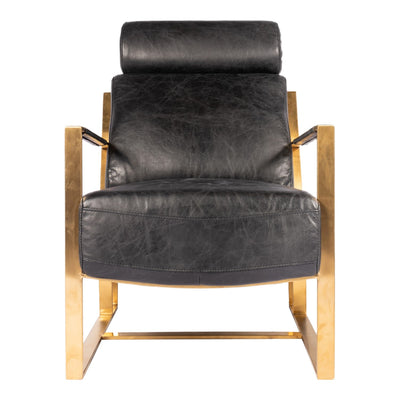 product image for Paradiso Chair Onyx Black Leather 3 95