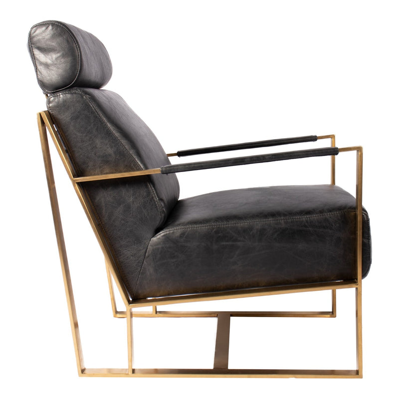 media image for Paradiso Chair Onyx Black Leather 5 229