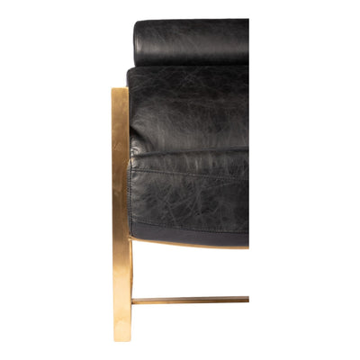 product image for Paradiso Chair Onyx Black Leather 8 15