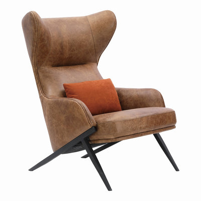 product image of Amos Leather Accent Chair Open Road Brown Leather 2 594