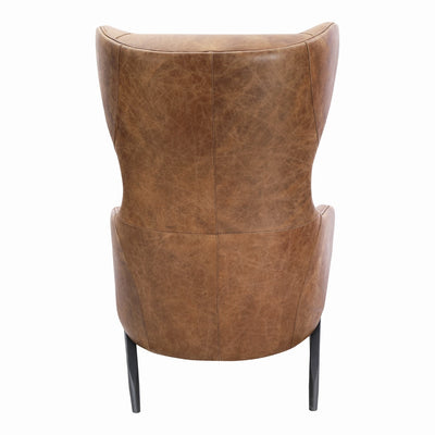 product image for Amos Leather Accent Chair Open Road Brown Leather 4 96