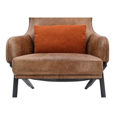 product image for Amos Leather Accent Chair Open Road Brown Leather 5 29