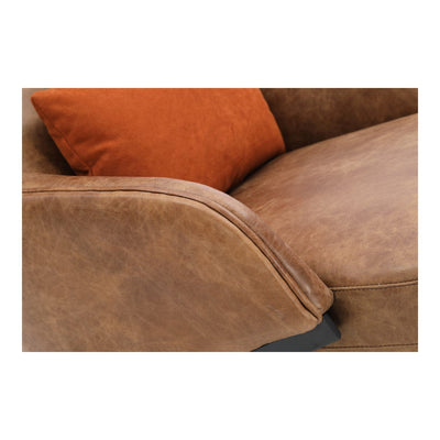 product image for Amos Leather Accent Chair Open Road Brown Leather 6 53