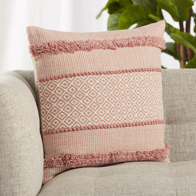 product image for Imena Trellis Pillow in Pink & Cream 48