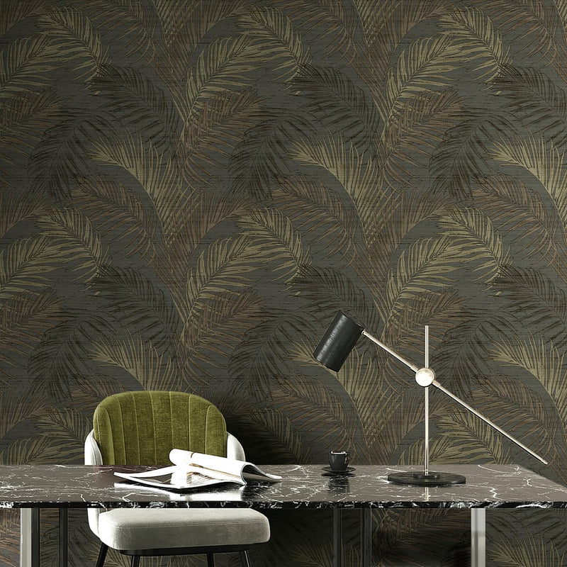 media image for Synergy Felce Tonale Wallpaper in Black 247
