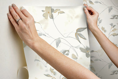 product image for Linden Flower Soft Neutral Peel & Stick Wallpaper by Candice Olson 73