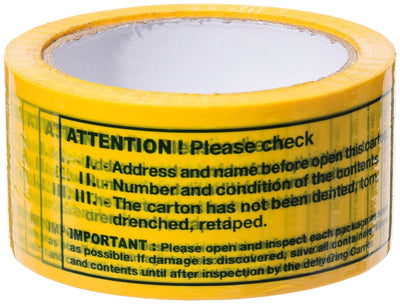 product image for packing tape in attention design by puebco 4 68