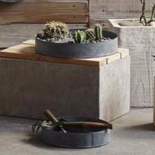 roost orbea zinc circle half circle planters by roost 4