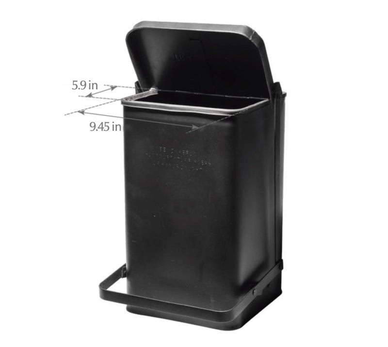 media image for Step Trash Can - Black 291