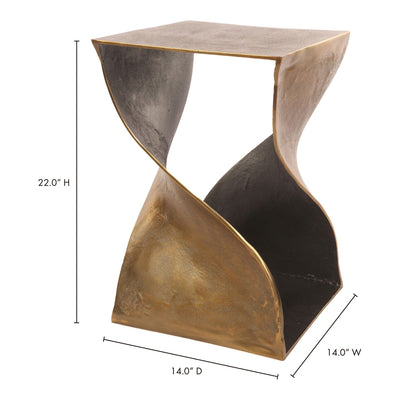product image for Twist Accent Table Brass 6 51