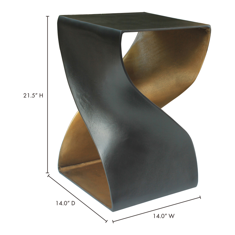 media image for twist accent table brass by Moe& 273