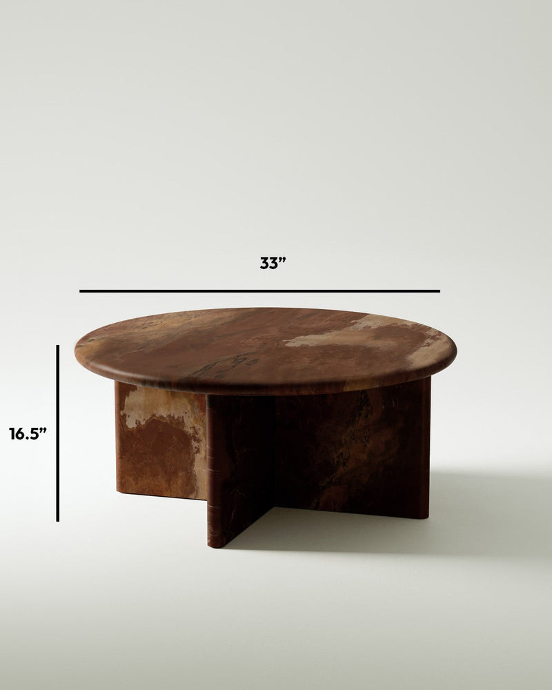 media image for plinth large circular marble coffee table csl3315 slm 20 27