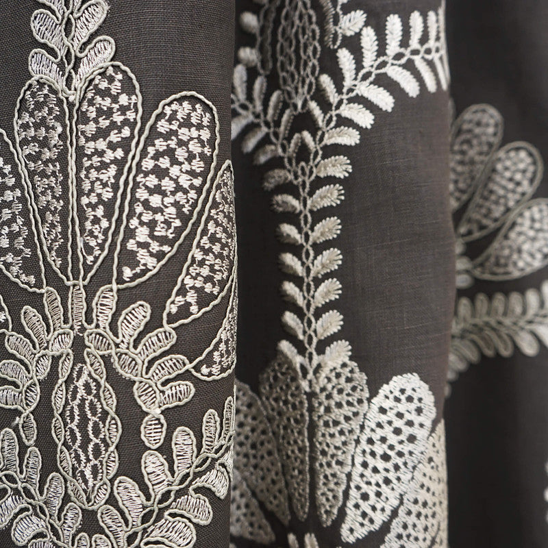 media image for Ressina Fabric in Charcoal/Silver 251