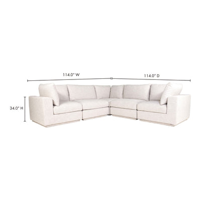 product image for Justin Classic L Modular Sectional Taupe 5 61