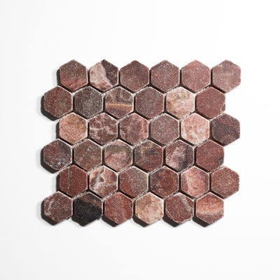 product image for Red Onyx 2" Hexagon Tile 17