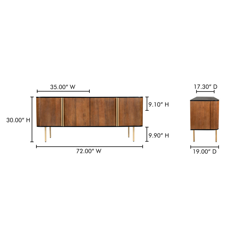 media image for Dionne 4 Door Sideboard Moes Home Collection Mhc Rp 1058 43 7 275