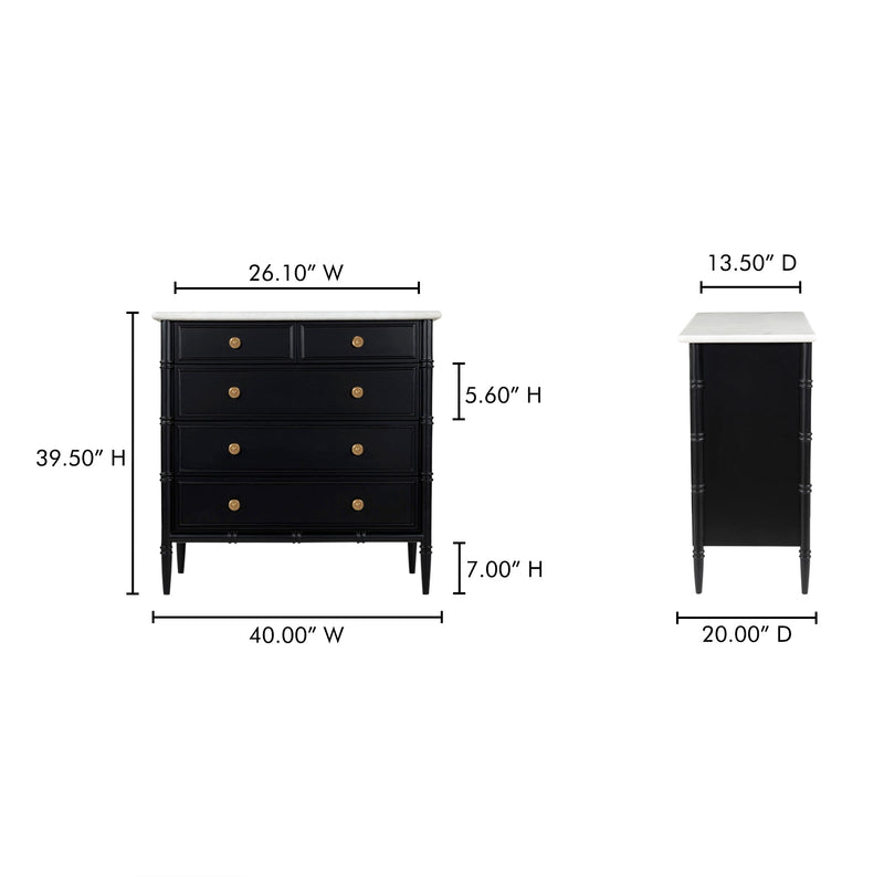 media image for Eleanor 5 Drawer Chest Moes Home Collection Mhc Rp 1060 02 12 254