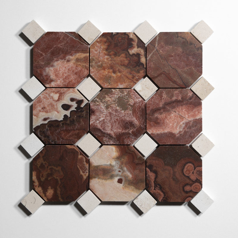 media image for red onyx 4 octagon by Designer Rug ro4oct sg 1 210
