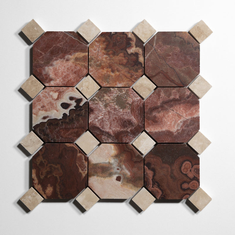 media image for red onyx 4 octagon by Designer Rug ro4oct sg 3 20