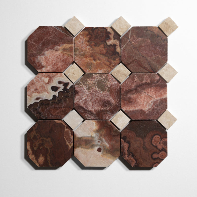 media image for red onyx 4 octagon by Designer Rug ro4oct sg 4 255