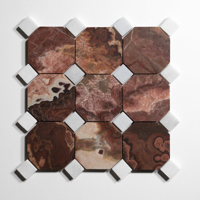 media image for red onyx 4 octagon by Designer Rug ro4oct sg 5 217