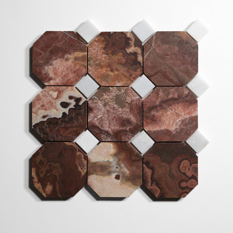 media image for red onyx 4 octagon by Designer Rug ro4oct sg 6 233