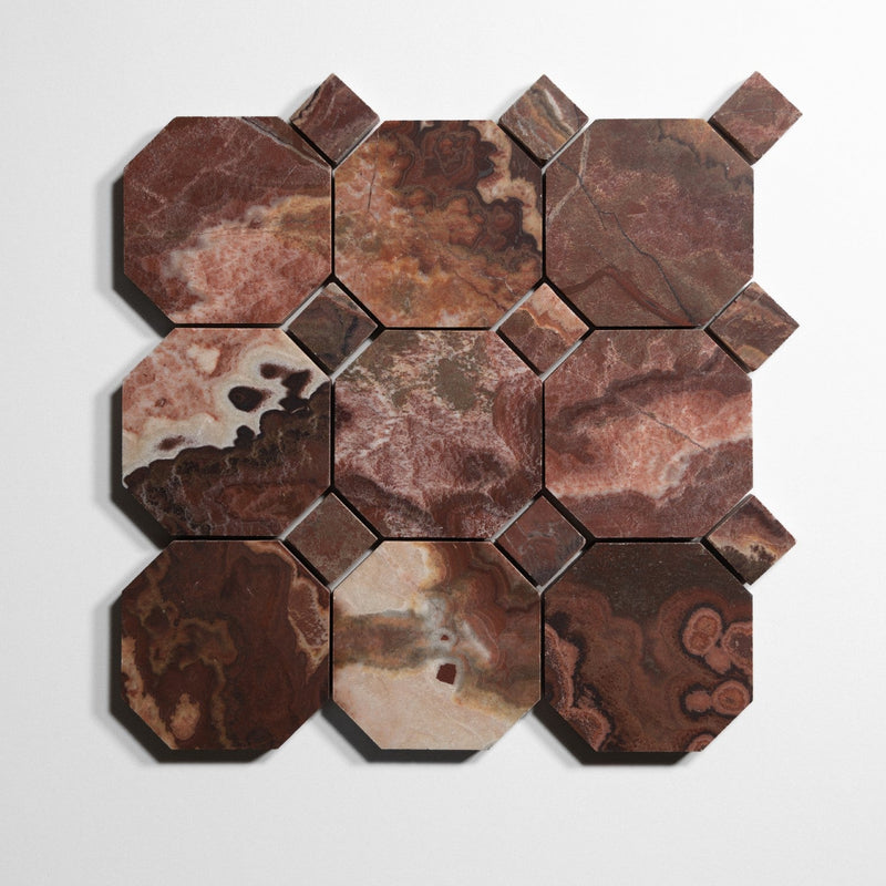 media image for red onyx 4 octagon by Designer Rug ro4oct sg 10 290