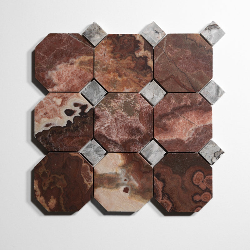 media image for red onyx 4 octagon by Designer Rug ro4oct sg 12 210