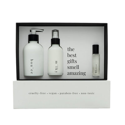 product image for the layering gift set in various scents by riddle oil 2 0