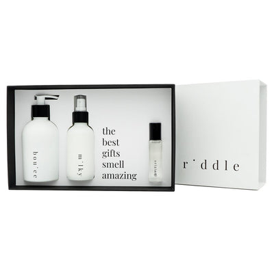 product image of the layering gift set in various scents by riddle oil 1 50