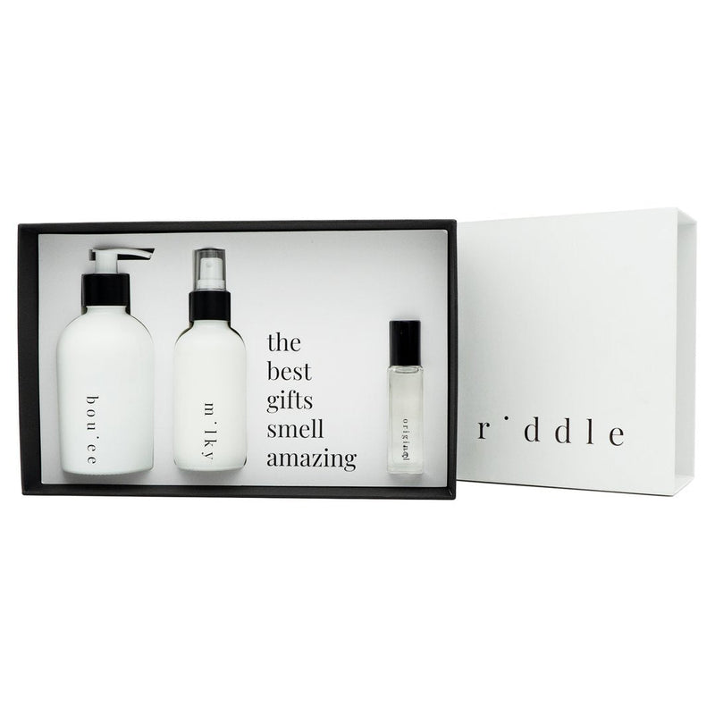 media image for the layering gift set in various scents by riddle oil 1 233