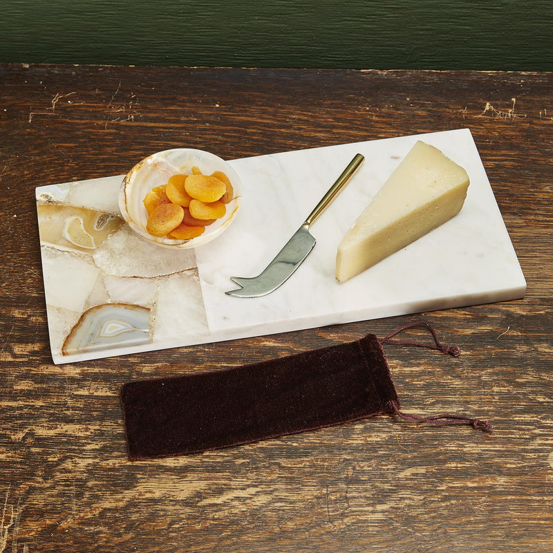 media image for Agate And Marble Serving Tray With Cheese Knife 2 253