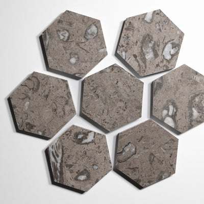 product image of sage gray 5 hexagon tile by burke decor sg5hx 1 51