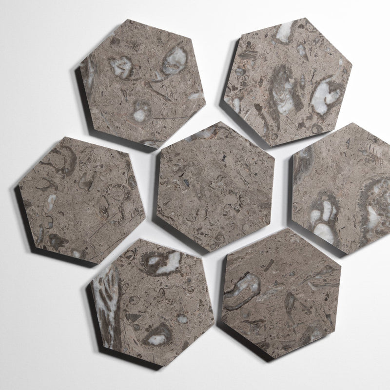 media image for sage gray 5 hexagon tile by burke decor sg5hx 1 289