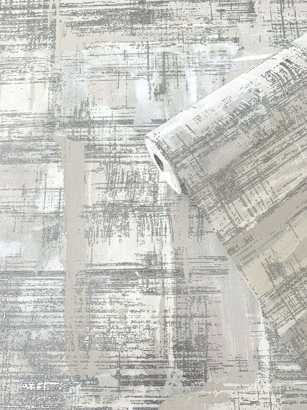 media image for Abstract Wallpaper in Silver Grey/Cream 279