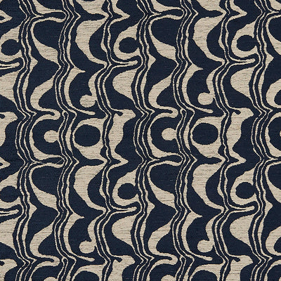 product image of Sample Swirl Fabric in Navy Blue 562