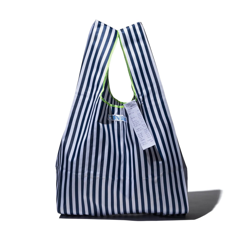 media image for School Tie Fabric Bag - Navy Blue x White 215